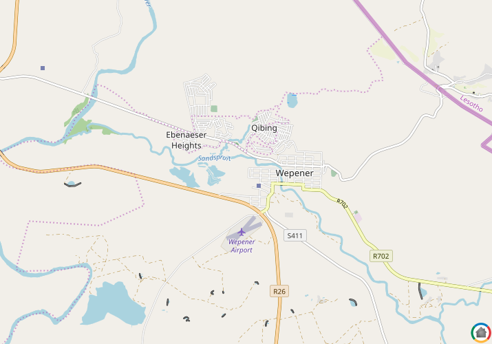 Map location of Wepener